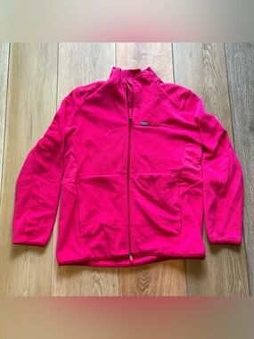 Figs Bright Pink Full-Zip Fleece Jacket